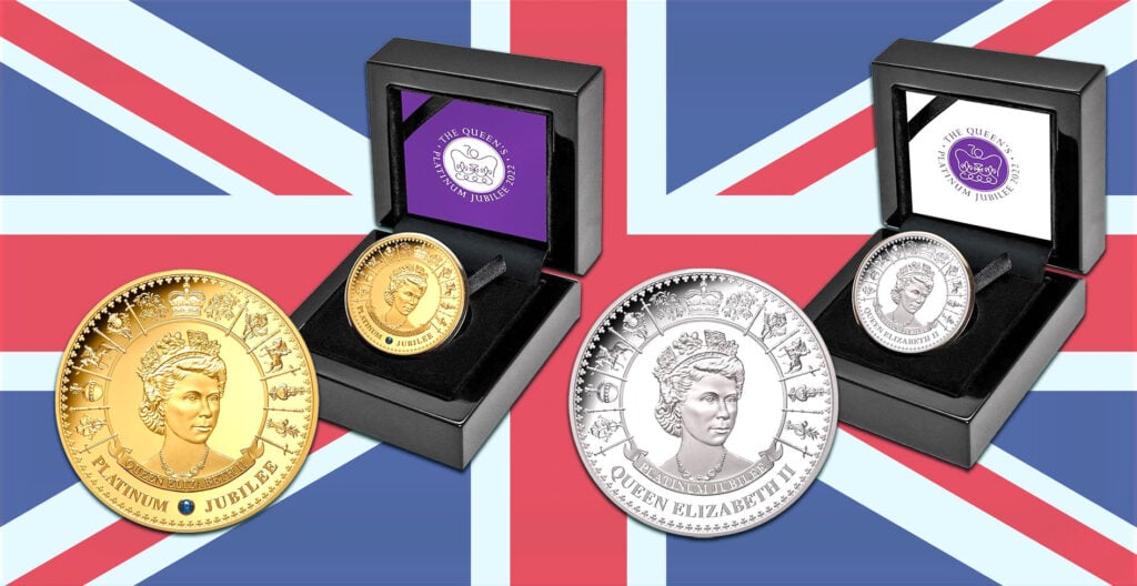 Platinjubiläums-Wimpelkette Für Queen Elizabeth II – 5 Meter, 20 Union Jack Flaggen Mit Logo, 70 Jahre Thronjubiläum