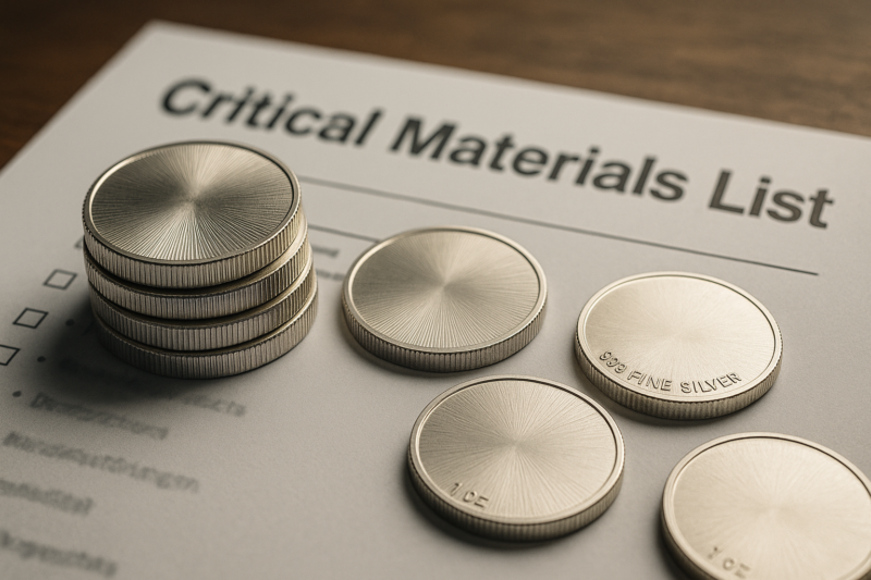 Silber als kritisches Metall: Der Weckruf aus Washington